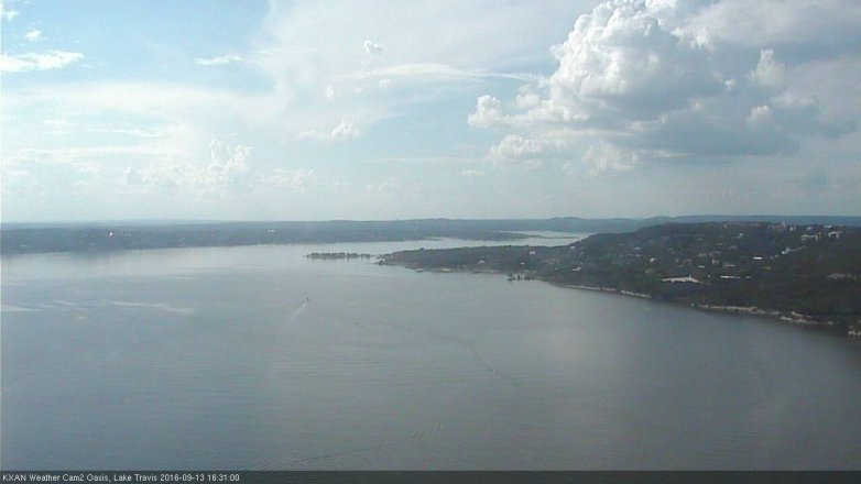 Lake Travis webcam, September 13, 2016 3:35 PM CT