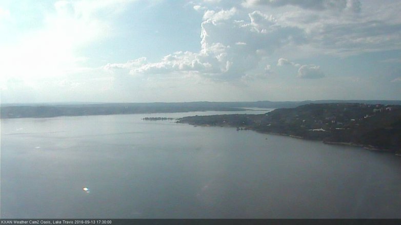 Lake Travis webcam, September 13, 2016 4:45 PM CT