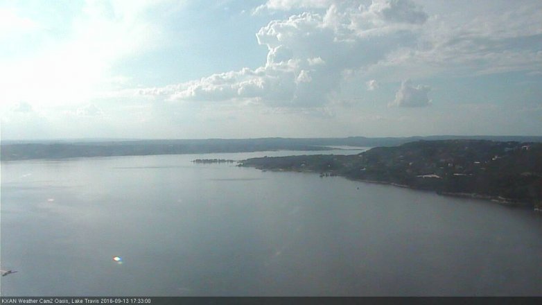 Lake Travis webcam, September 13, 2016 4:50 PM CT