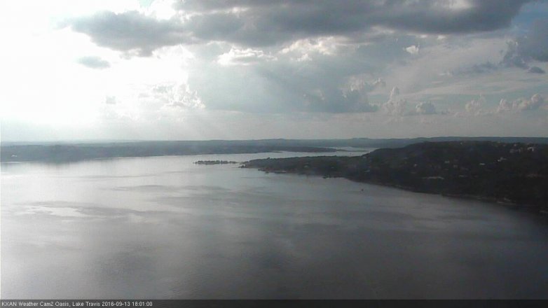Lake Travis webcam, September 13, 2016 5:05 PM CT