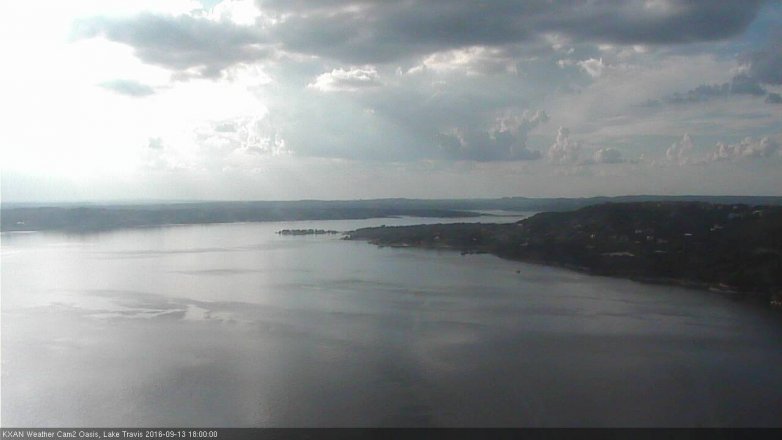 Lake Travis webcam, September 13, 2016 5:10 PM CT