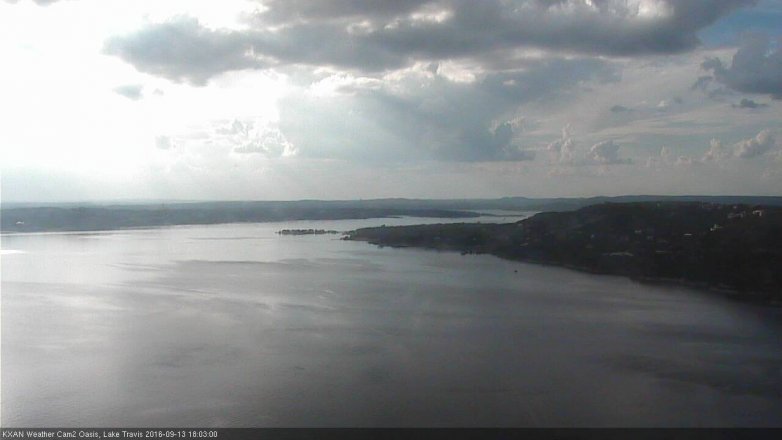 Lake Travis webcam, September 13, 2016 5:25 PM CT
