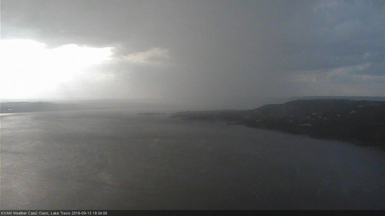 Lake Travis webcam, September 13, 2016 5:55 PM CT