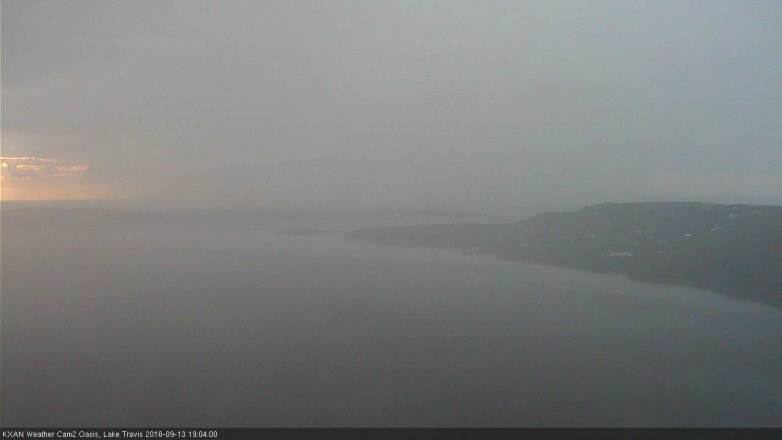 Lake Travis webcam, September 13, 2016 6:25 PM CT
