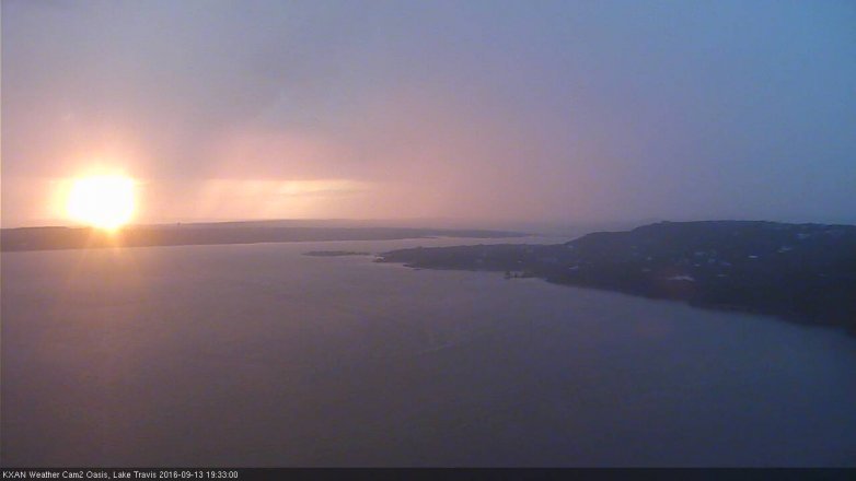 Lake Travis webcam, September 13, 2016 6:55 PM CT