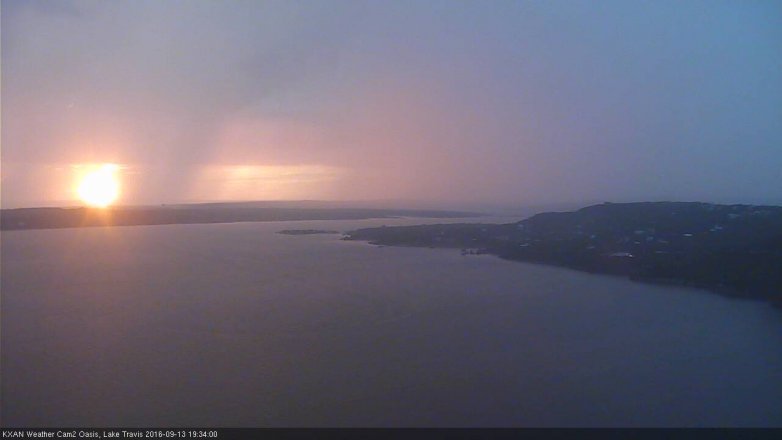 Lake Travis webcam, September 13, 2016 7:05 PM CT