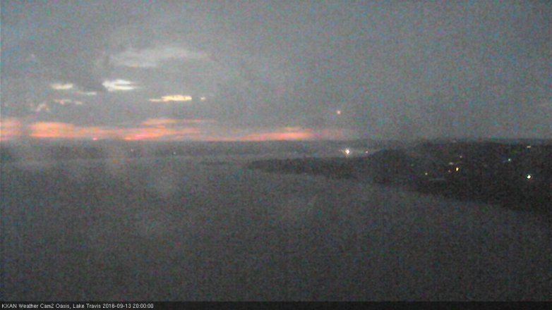 Lake Travis webcam, September 13, 2016 7:30 PM CT