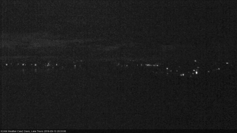Lake Travis webcam, September 13, 2016 8:00 PM CT