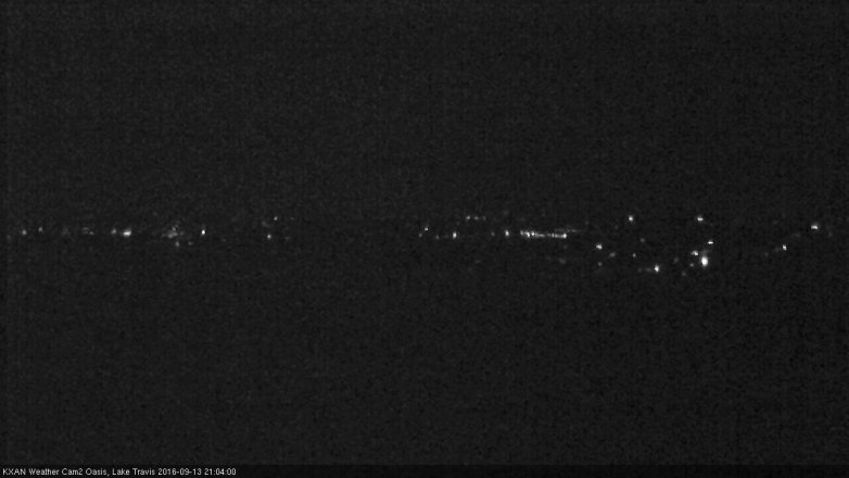 Lake Travis webcam, September 13, 2016 8:30 PM CT