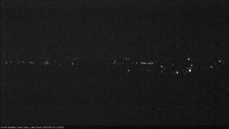 Lake Travis webcam, September 13, 2016 8:45 PM CT
