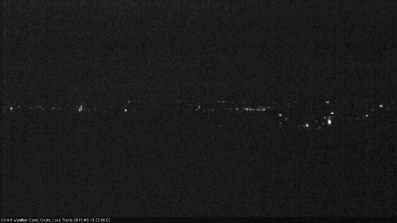 Lake Travis webcam, September 13, 2016 9:05 PM CT