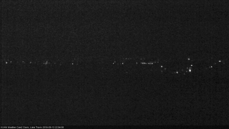 Lake Travis webcam, September 13, 2016 9:25 PM CT
