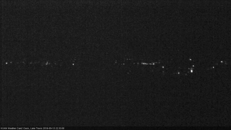 Lake Travis webcam, September 13, 2016 9:55 PM CT