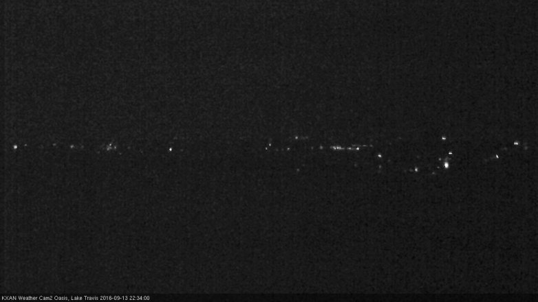 Lake Travis webcam, September 13, 2016 10:00 PM CT