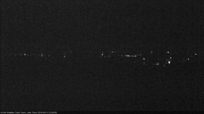 Lake Travis webcam, September 13, 2016 10:05 PM CT