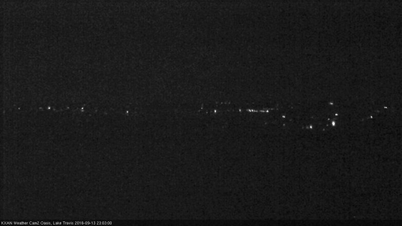 Lake Travis webcam, September 13, 2016 10:10 PM CT