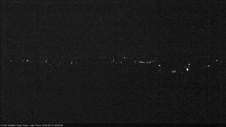 Lake Travis webcam, September 13, 2016 11:15 PM CT