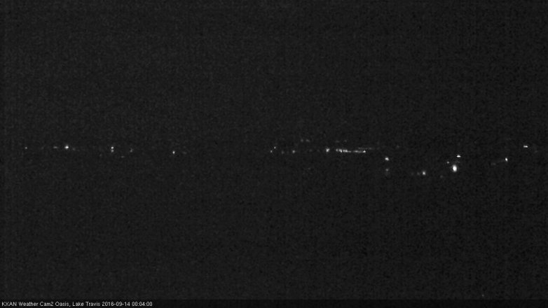 Lake Travis webcam, September 13, 2016 11:25 PM CT