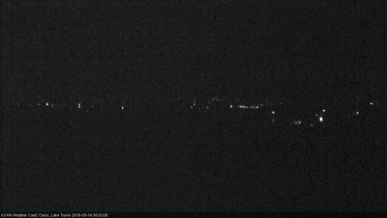 Lake Travis webcam, September 13, 2016 11:30 PM CT