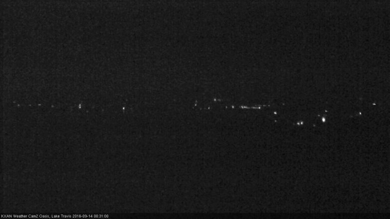 Lake Travis webcam, September 13, 2016 11:45 PM CT