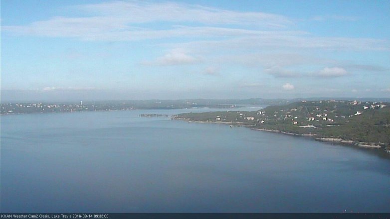 Lake Travis webcam, September 14, 2016 9:05 AM CT