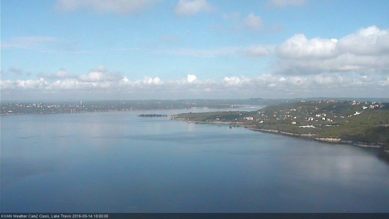Lake Travis webcam, September 14, 2016 9:25 AM CT