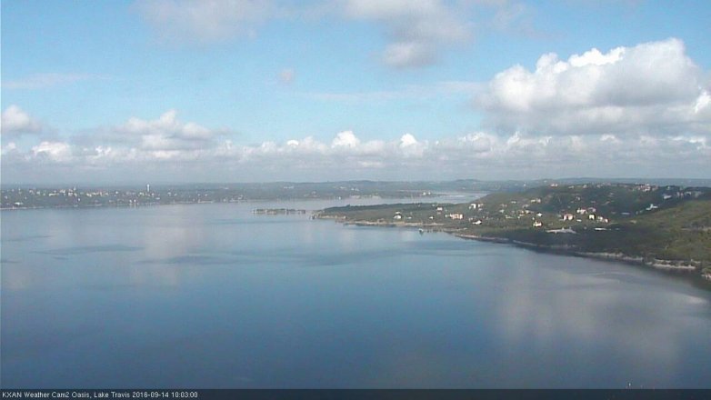 Lake Travis webcam, September 14, 2016 9:30 AM CT