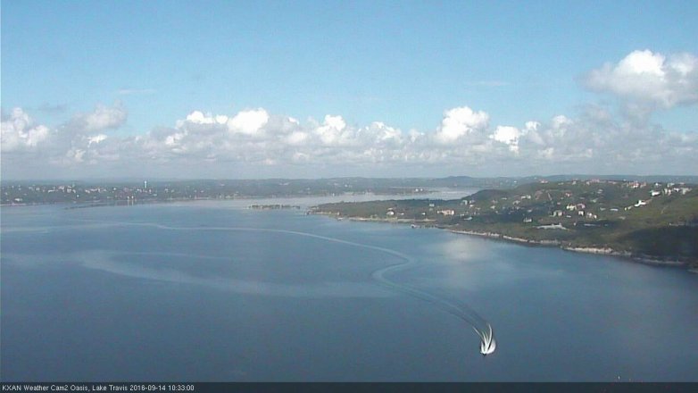Lake Travis webcam, September 14, 2016 9:40 AM CT
