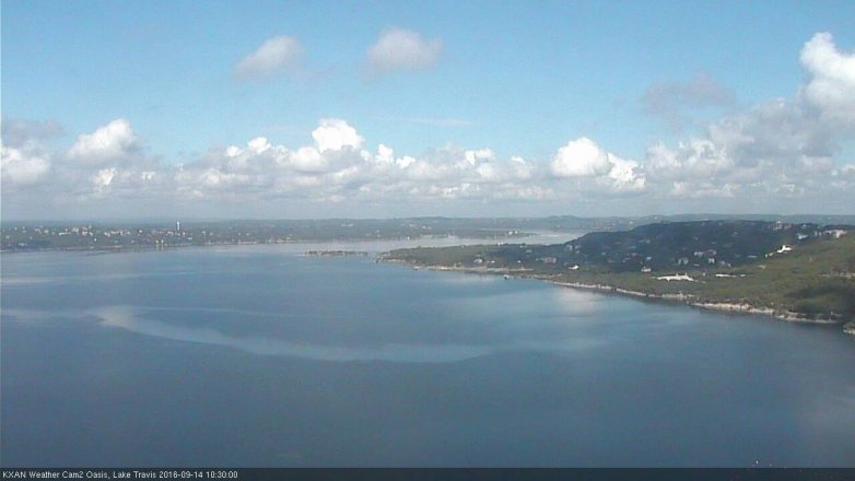 Lake Travis webcam, September 14, 2016 9:50 AM CT