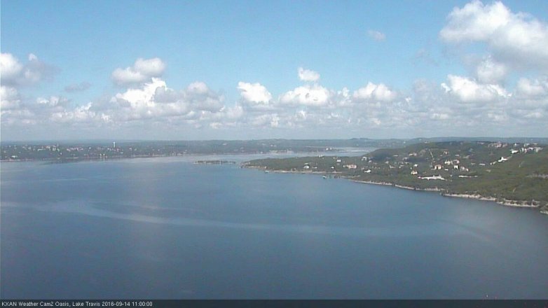 Lake Travis webcam, September 14, 2016 10:10 AM CT
