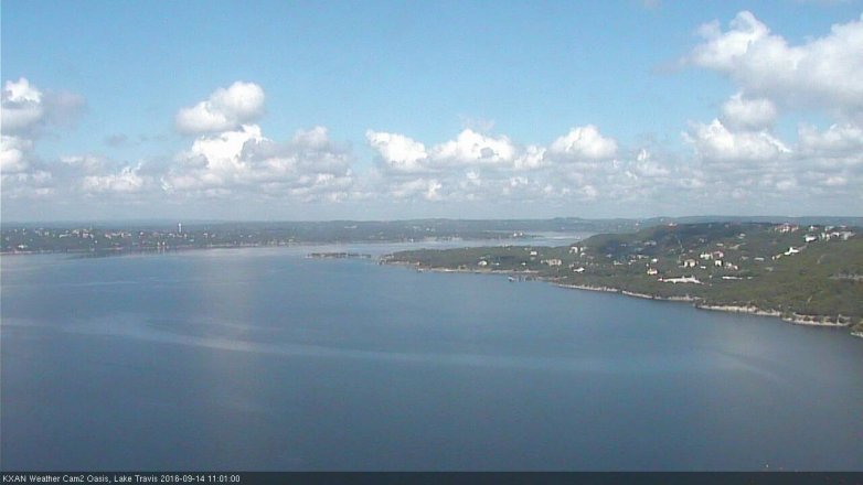 Lake Travis webcam, September 14, 2016 10:30 AM CT