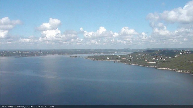 Lake Travis webcam, September 14, 2016 10:35 AM CT