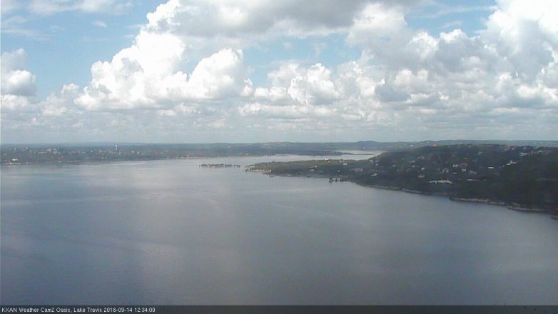 Lake Travis webcam, September 14, 2016 11:40 AM CT