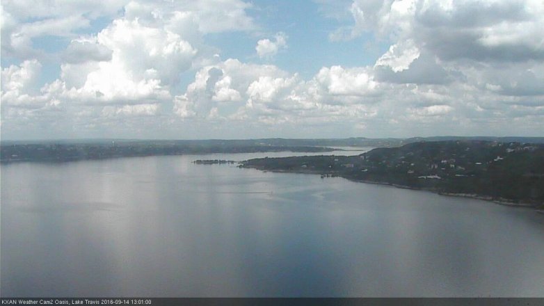 Lake Travis webcam, September 14, 2016 12:15 PM CT