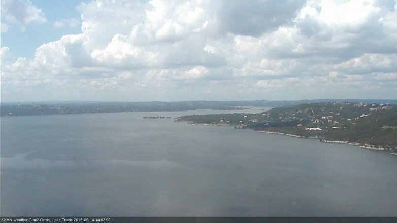 Lake Travis webcam, September 14, 2016 1:10 PM CT