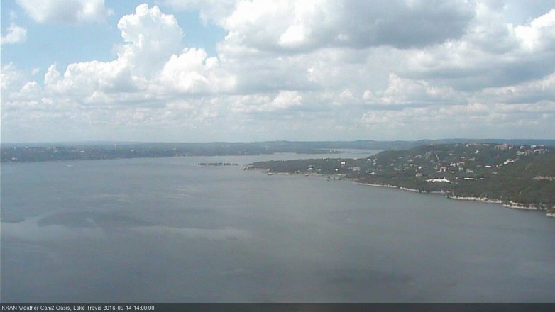 Lake Travis webcam, September 14, 2016 1:25 PM CT