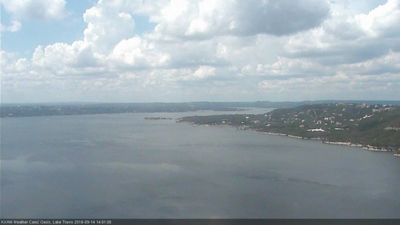 Lake Travis webcam, September 14, 2016 1:30 PM CT