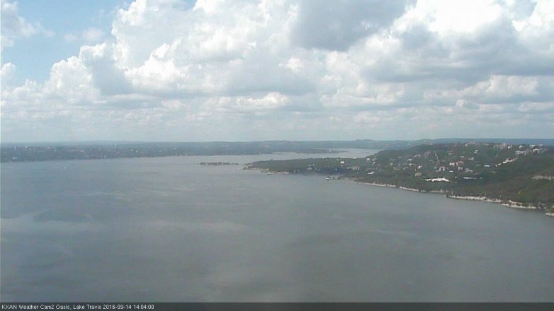 Lake Travis webcam, September 14, 2016 1:35 PM CT