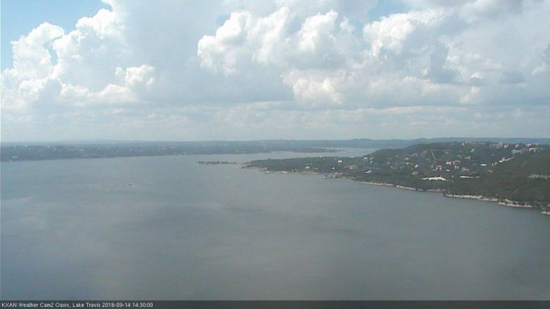 Lake Travis webcam, September 14, 2016 1:40 PM CT