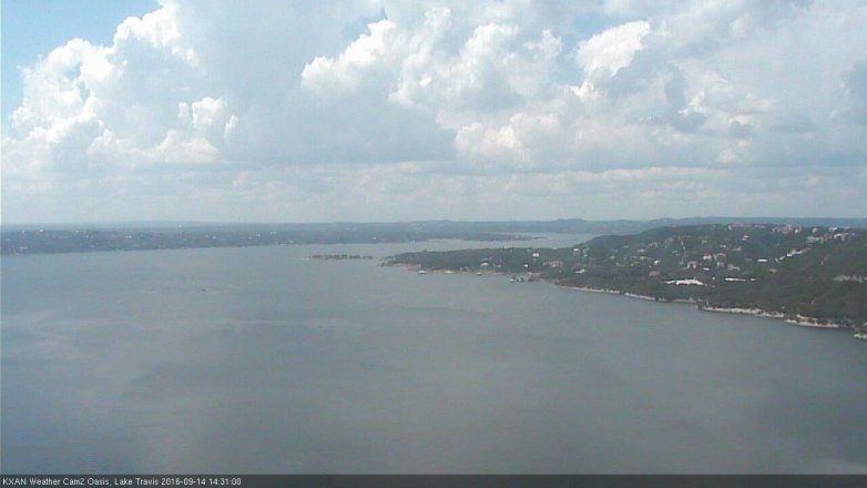 Lake Travis webcam, September 14, 2016 1:55 PM CT