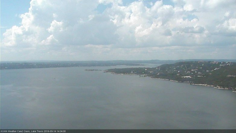 Lake Travis webcam, September 14, 2016 2:00 PM CT