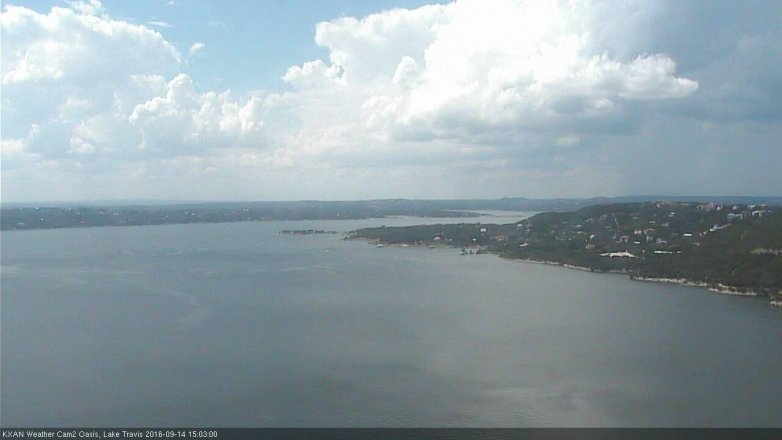 Lake Travis webcam, September 14, 2016 2:20 PM CT