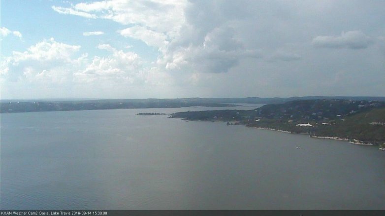Lake Travis webcam, September 14, 2016 2:35 PM CT