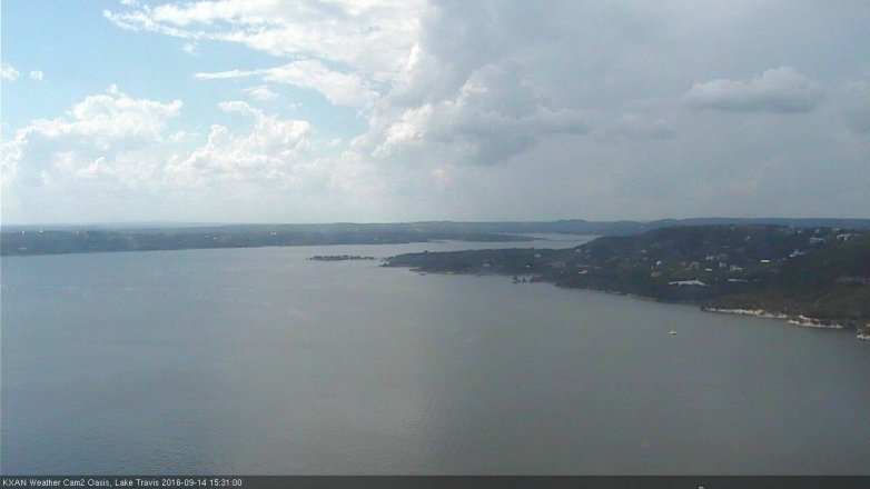 Lake Travis webcam, September 14, 2016 2:40 PM CT