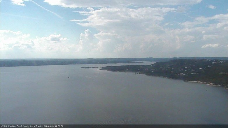 Lake Travis webcam, September 14, 2016 3:10 PM CT