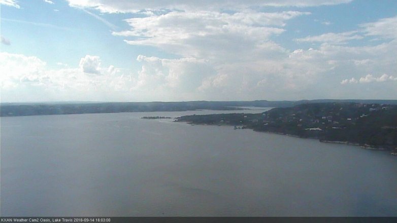 Lake Travis webcam, September 14, 2016 3:15 PM CT