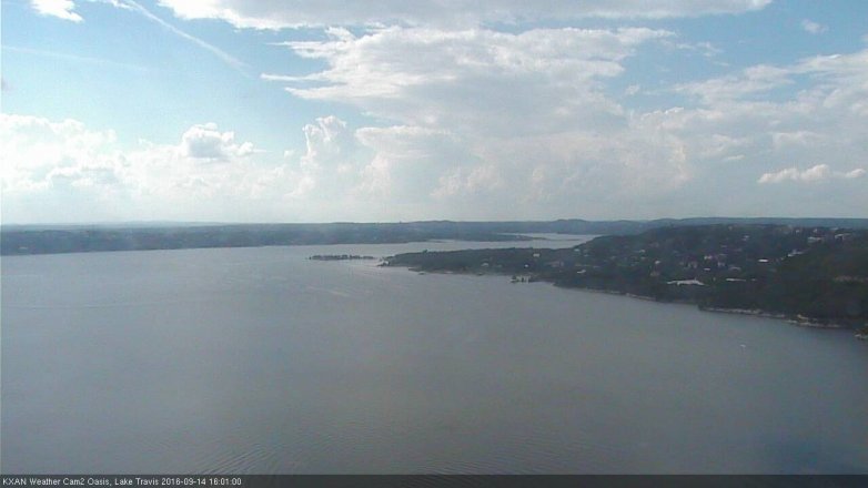 Lake Travis webcam, September 14, 2016 3:30 PM CT