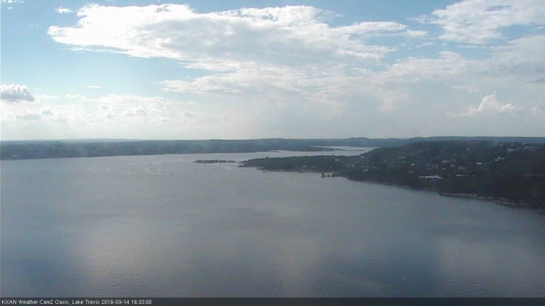 Lake Travis webcam, September 14, 2016 3:40 PM CT