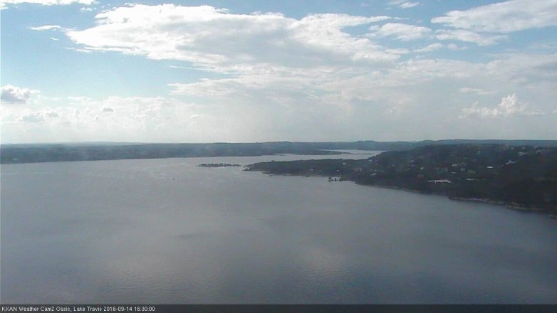 Lake Travis webcam, September 14, 2016 3:50 PM CT