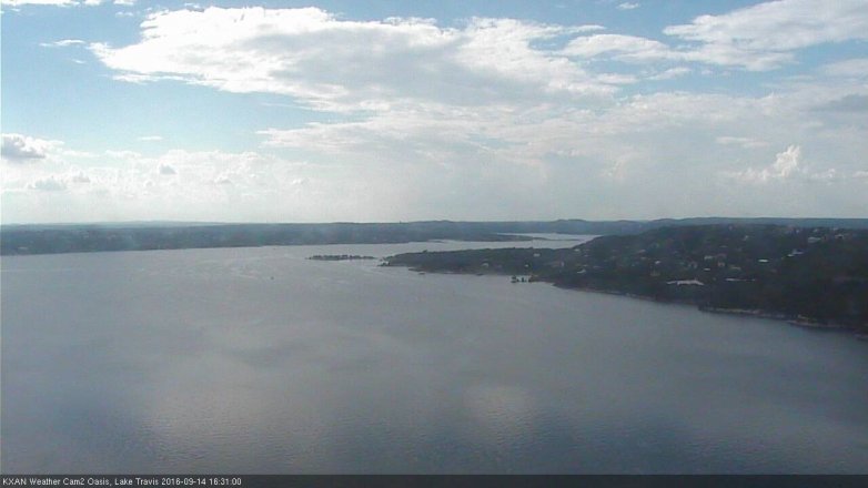 Lake Travis webcam, September 14, 2016 4:00 PM CT